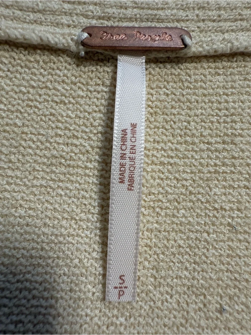 Free People Criss Cross Tunic Sweater Cream Oatmeal Size Small